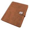 Alassio JU-31516 Documentenmap A4. 4 Ringsmechaniek Leer Cognac 36x28x4
