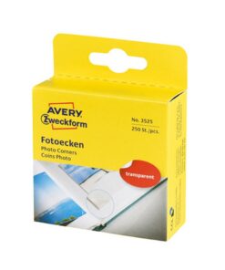 Avery AV-3525 Zweckform Fotohoekjes 19x17 mm 250 Stuks Transparant