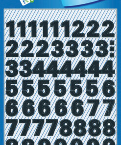 Avery AV-3781 Cijferetiket 2 Vel Watervast Zwart 10 Setjes met 2 Vel