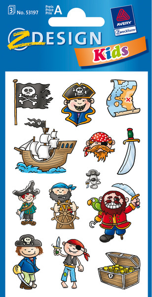 Avery AV-53197 Papieretiket Z-design Kids Pakje A 3 Vel Piraten