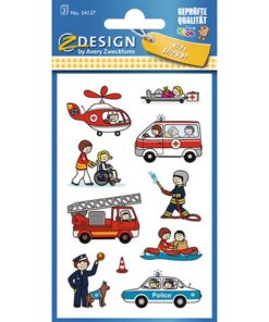 Avery AV-54137 Z-Design Kids Stickers Hulpdiensten 3 Vel