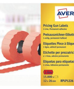 Avery AV-RPLP1226 Prijstangetiketten Permanent 10 Rollen Rood