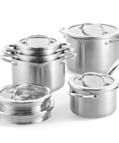 BK Twist Pannenset 5-delig RVS/Glas