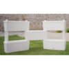 Bama Brick Koppelbare Plantenbakken 75L 59x23x27 cm 5 Stuks Wit