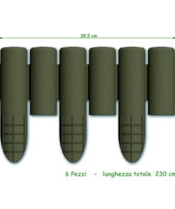 Bama Tuin Modulaire Rand Imitatiehout 38.5x15 cm 6 Stuks Bruin