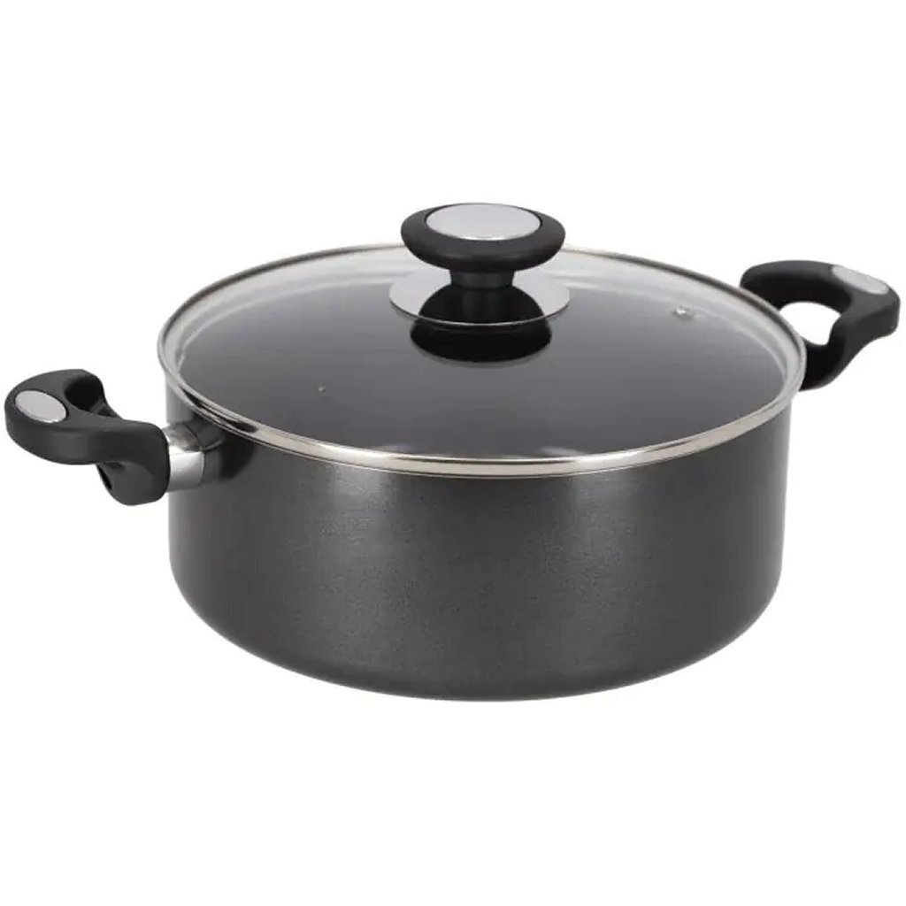 Beka Pro Induc Kookpan met Glazen Deksel 24 cm Zwart
