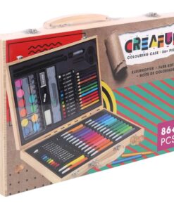 Creafun Houten Kleurkoffer 86-delig