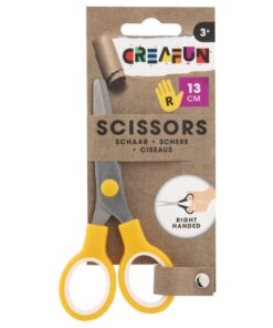 Creafun Schaar Rechtshandig 13 cm Geel/Rood Assorti