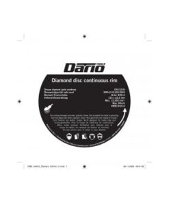 Dario Tools Diamantslijpschijf Vol.R. 125mm