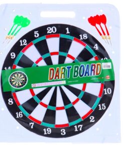 Dartboard Tweezijdig + 6 Pijlen 37 cm