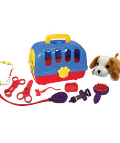 Dierenartskoffer met Honden Knuffel 10-delig