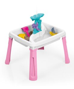 Dolu Zand-Watertafel + Accessoires Roze/Wit