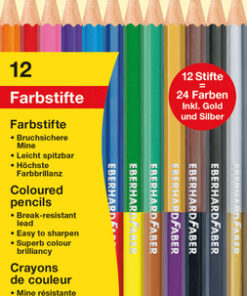 Eberhard Faber EF-514811 Kleurpotlood 2-zijdig Gekleurd Etui 12 Stuks 24 Kleuren