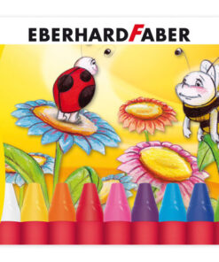 Eberhard Faber EF-524010 Waskrijt Driekantig Watervast Etui à 12 Stuks