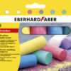Eberhard Faber EF-526506 Stoepkrijt 4-kantig 6 Kleuren