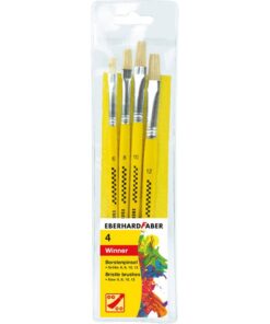 Eberhard Faber Penselenset Varkenshaar Maat 4-6-8-12 Aantal Sets: 10