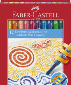 Faber Castell FC-120003 Waskrijt Faber-Castell Draaibaar 12 Stuks