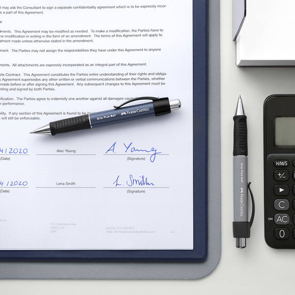 Faber Castell FC-140789 Balpen Faber-Castell Grip Plus Steengrijs - Afbeelding 3