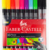 Faber Castell FC-151109 Viltstiften Duo Neon Kleuren In Etui 10 Stuks
