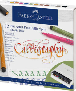 Faber Castell FC-167512 Tekenstift Faber-Castell Pitt Artist Kalligrafieset Studiobox 12 Stuks
