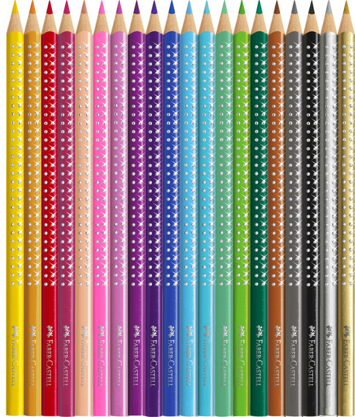 Faber Castell FC-201641 Sparkle Set Faber-Castell 20x Kleurpotloden En 1x Mini Puntenslijper - Afbeelding 5