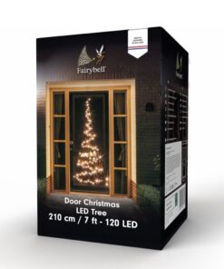 Fairybell LED Twinkle Deurkerstboom 210 cm 120 LEDs Warm Wit Licht