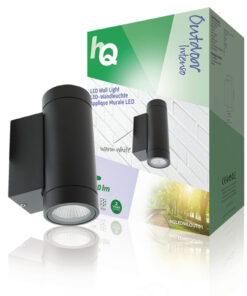 HQ HQLEDWLOUT01 Led Wandlamp Voor Buiten 6 W 190 Lm Zwart