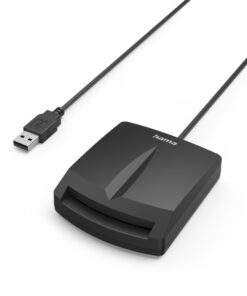 Hama Chipkaartlezer Single voor Smartcards/ID-kaarten met USB-C Adapter Zwart