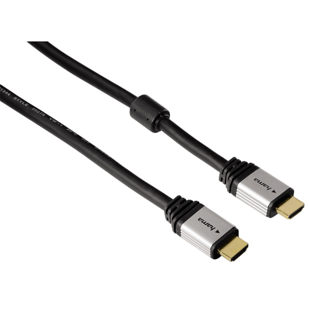 Hama HDMI Kabel 5 Sterren 1.8 m Zwart/Zilver