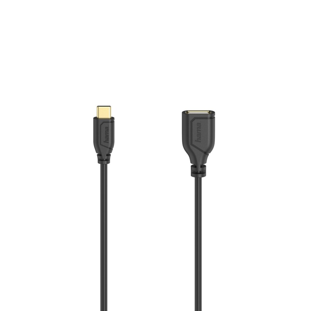 Hama USB-C-OTG-kabel Flexi-Slim USB 2.0 480 Mbit/s Zwart 0