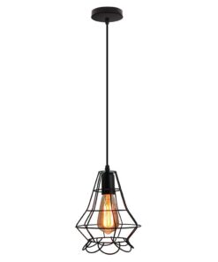 Homestyle Pro MK012-B Industriële Hanglamp 19x22 cm Zwart/Metaal