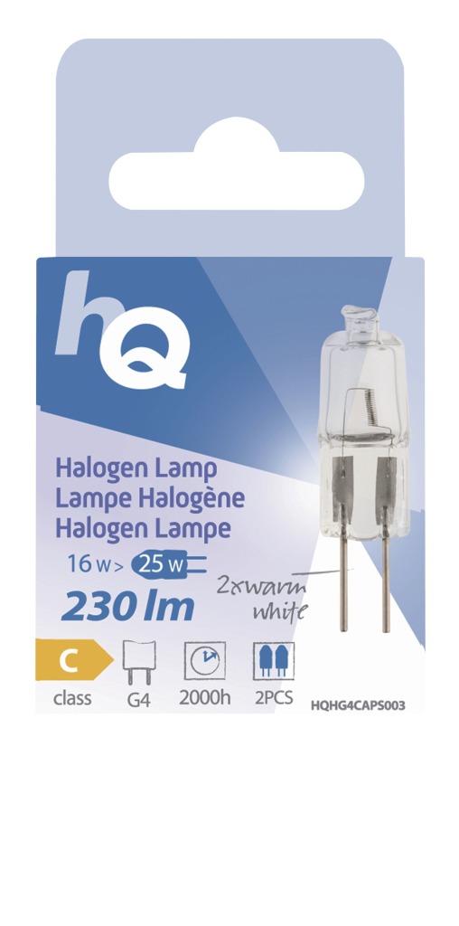 Hq Hqhg4 caps003 Halogeenlamp Capsule G4 16 W 230 Lm 2 800 K - Afbeelding 5