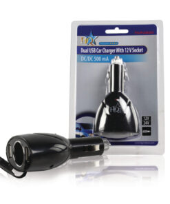 Hq P. sup. usb202 Dubbele Usb Autolader met 12 V Aansluiting