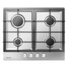 Inventum IKG6023GRVS Inbouw Gaskookplaat met 4 Branders Zwart/RVS