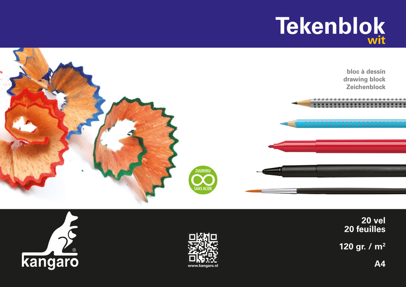 Kangaro K-5554 Tekenblok 210x297mm 120gr 20 Vel