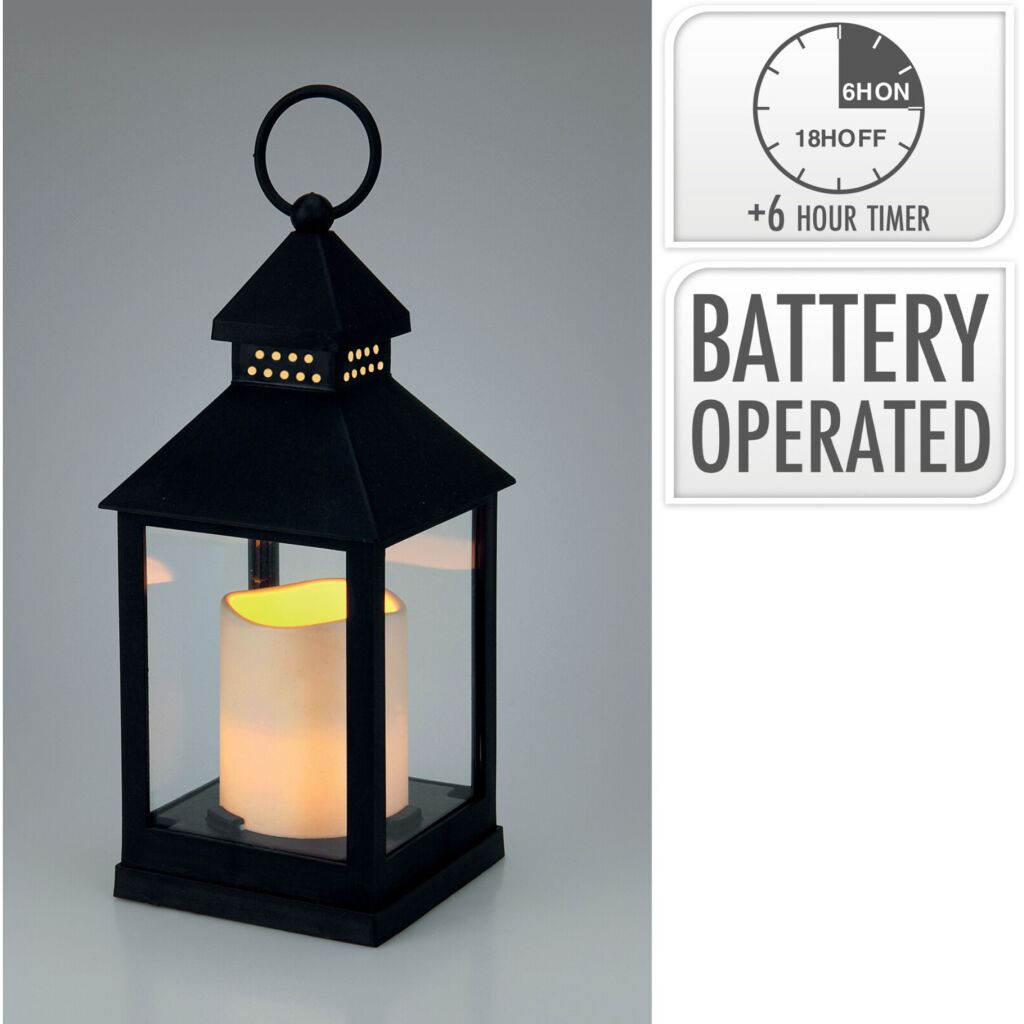 Lantaarn Met Led Kaars 23Cm