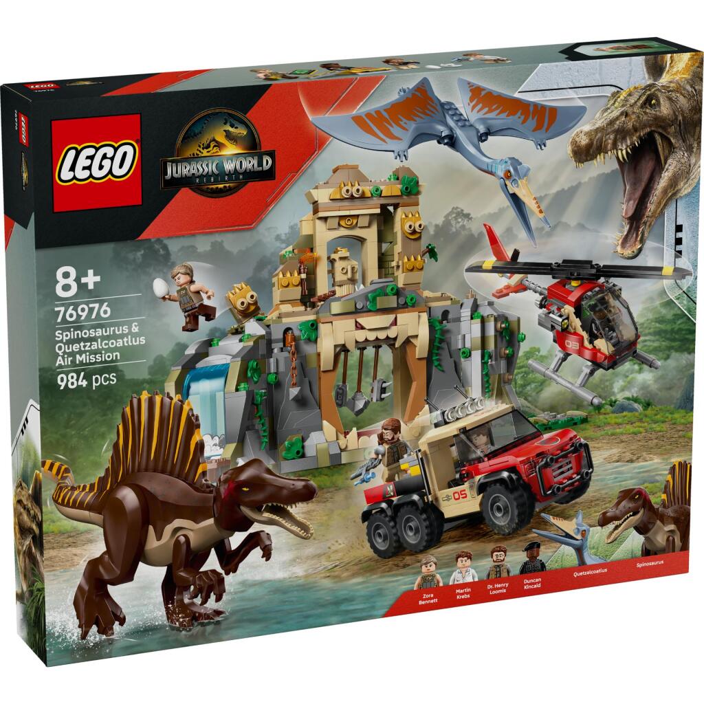 Lego Jurassic World 76976 Spinosaurus en Quetzalcoatlus Luchtmissie