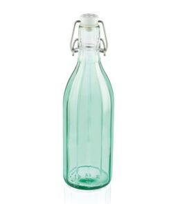 Leifheit 36322 Glazen Facetfles 0.5L Transparant/Groen