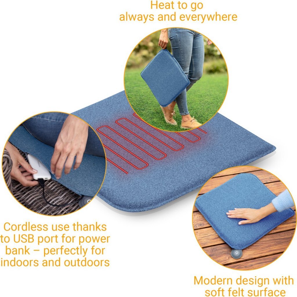 Medisana OL650 Oudoor Warmte Kussen 40x40 cm Blauw - Afbeelding 3