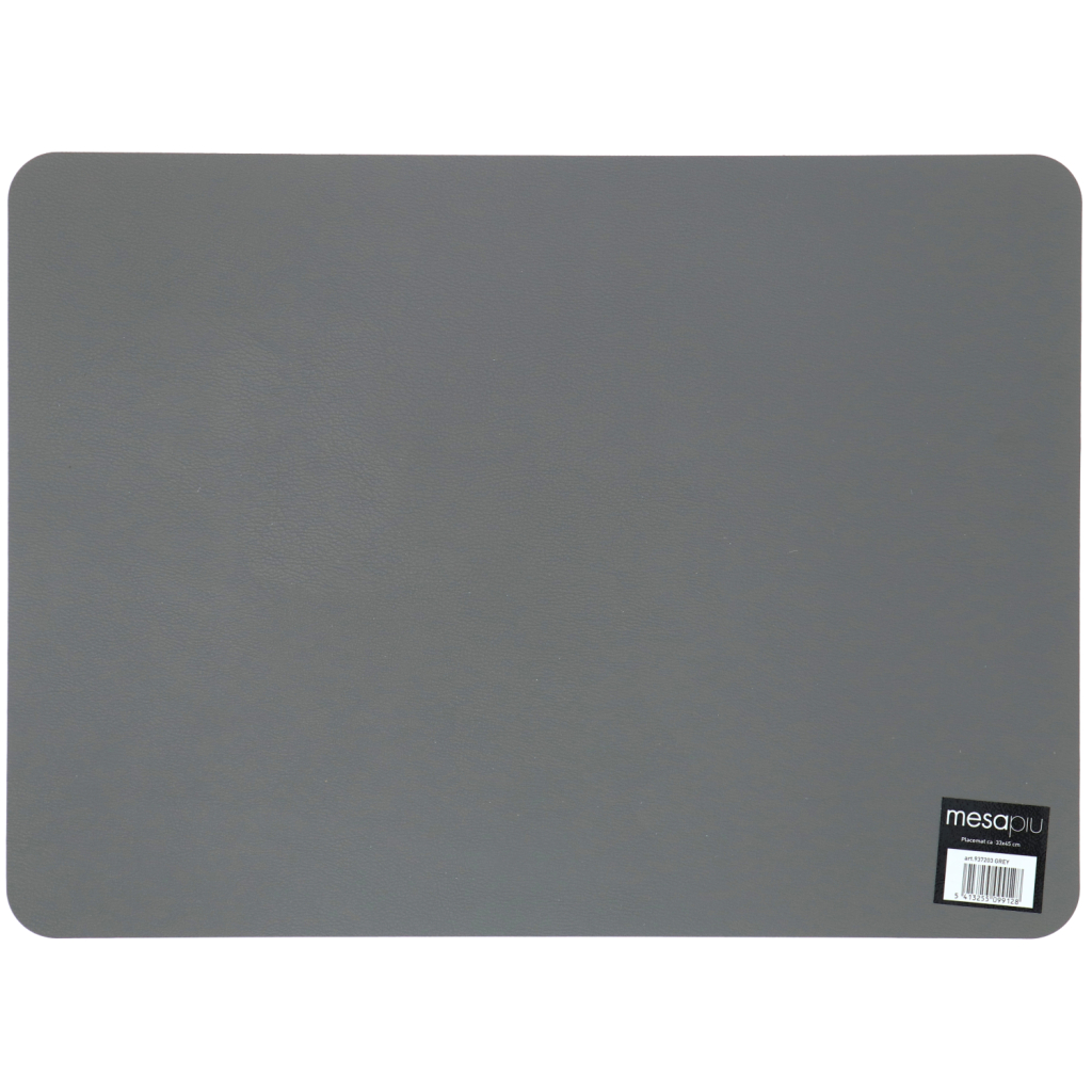 Mesapiu Placemat Lederlook Grey 45x33 Cm