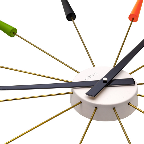 NeXtime NE-2610VI Wandklok 58cm Retro RVS Stil Uurwerk - Afbeelding 4