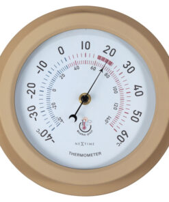 NeXtime NE-4302BR Buitenthermometer 22CM Metaal Bruine Lily