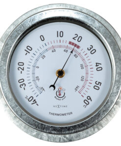 NeXtime NE-4302GA Buitenthermometer 22CM Metaal Gegalvaniseerd Lily