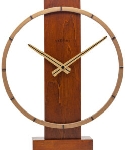 NeXtime NE-5226BR Tafelklok Carl Table 34x27cm Hout Bruin