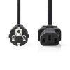 Nedis CEGP10030BK50 Voedingskabel Schuko Male - Iec-320-c13 5