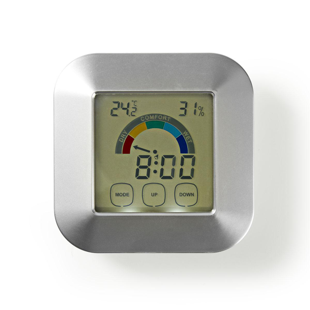 Nedis KATR105SI Hygrometer Temperatuurmeter Tijd Touch-screen - Afbeelding 4