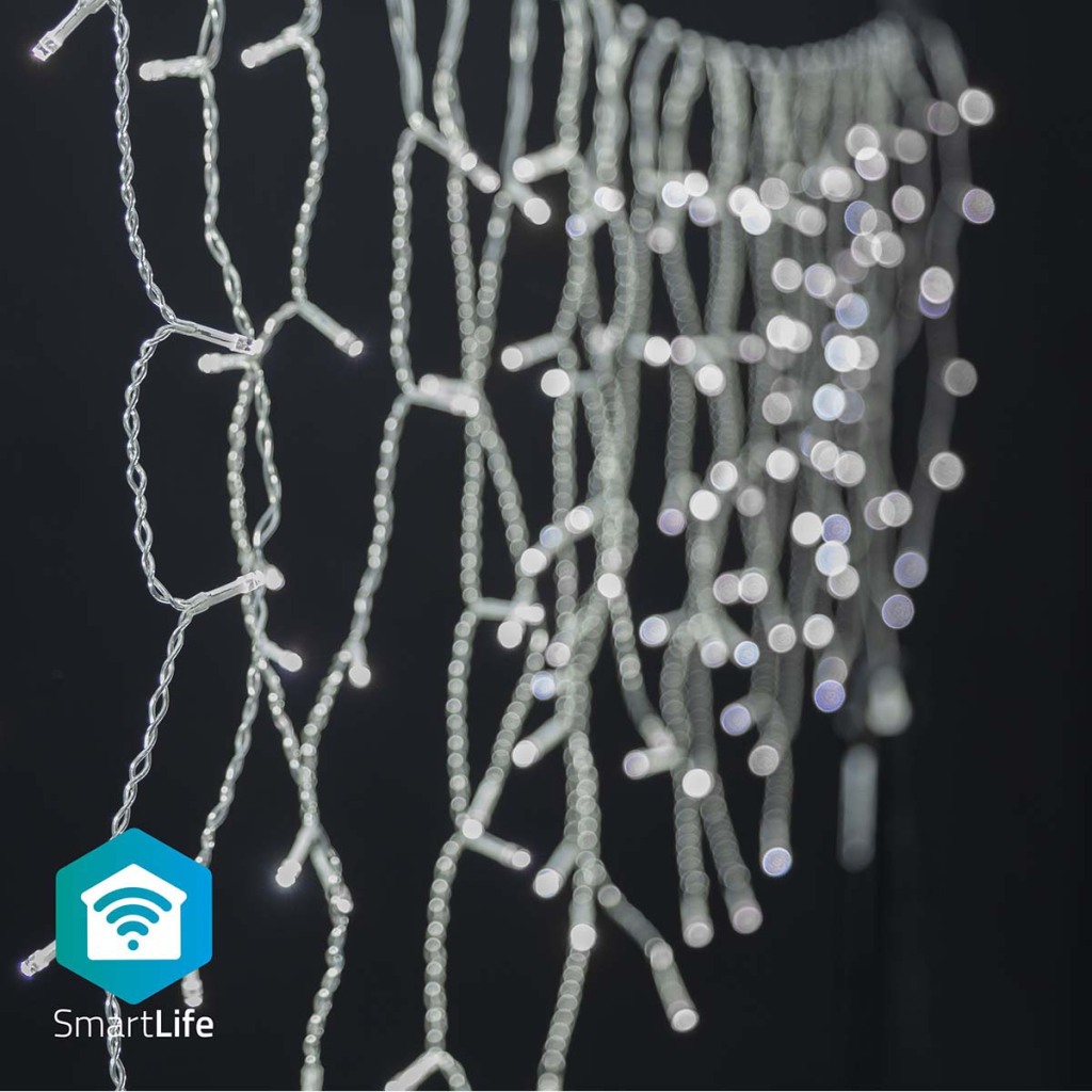 Nedis WIFILXC03W250 Smartlife Decoratieve Led IJspegel Wi-fi Koel Wit 240 Led's 5.00 M Android&trade; / Ios