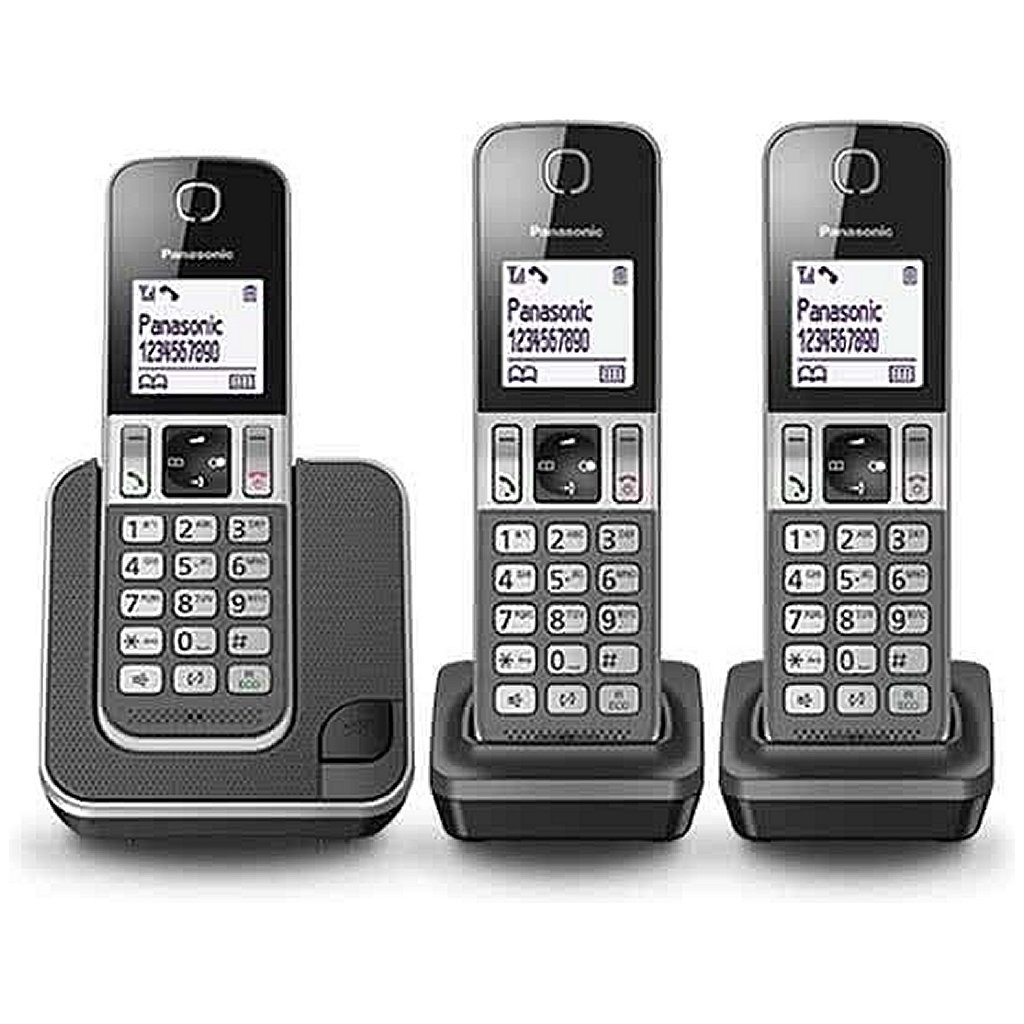 Panasonic KX-TGD313NLG Vaste Telefoons 3 Stuks Zwart/Zilver