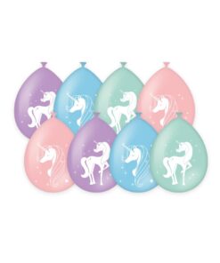 Party Ballonnen Eenhoorn 8 Stuks Roze/Paars/Blauw/Groen