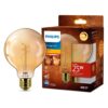 Philips Vintage LED Dimbare Globe G95 E27 60W Amberkleurig Glas